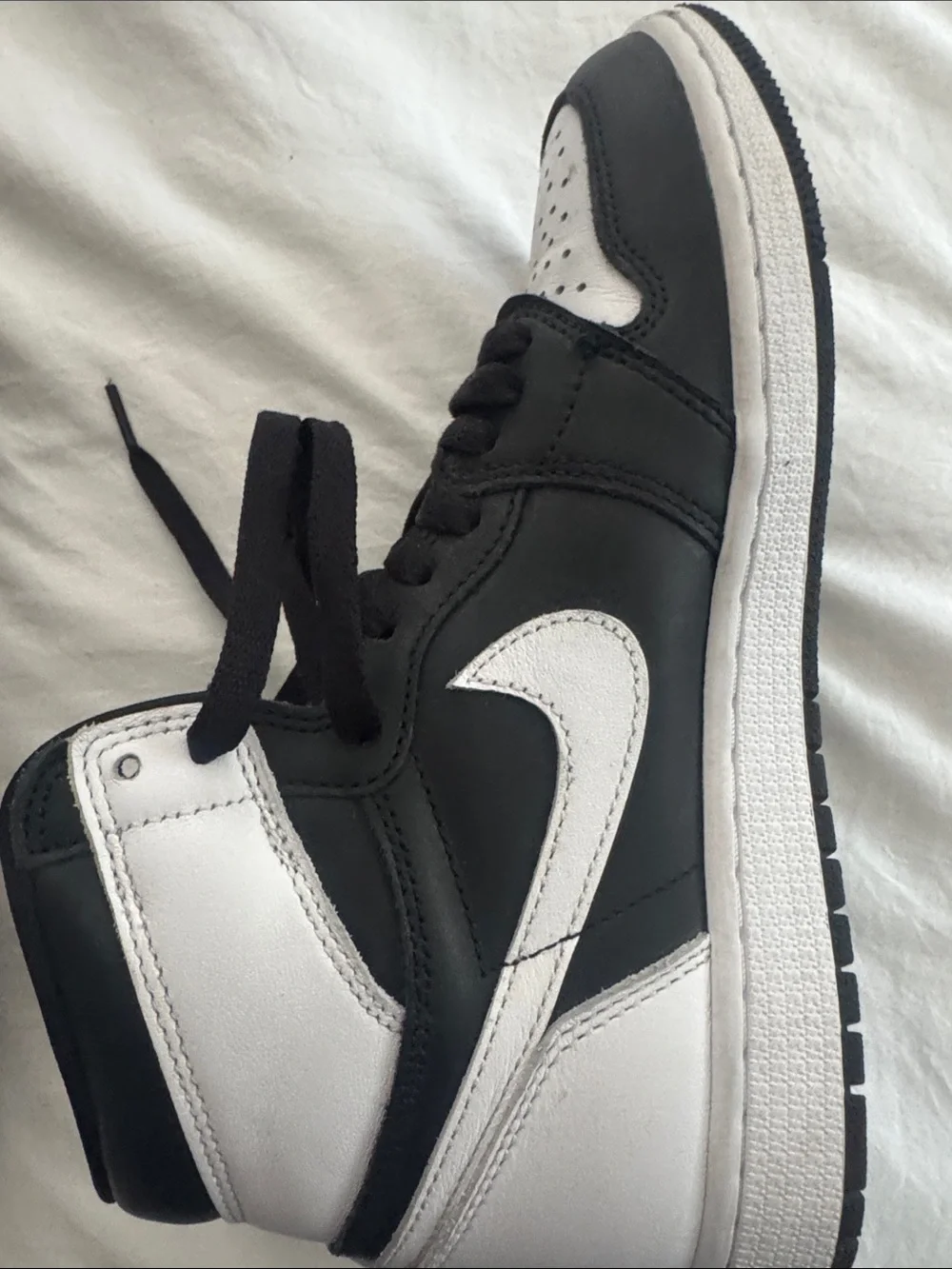 Jordan Black and White High-Top Sneakers